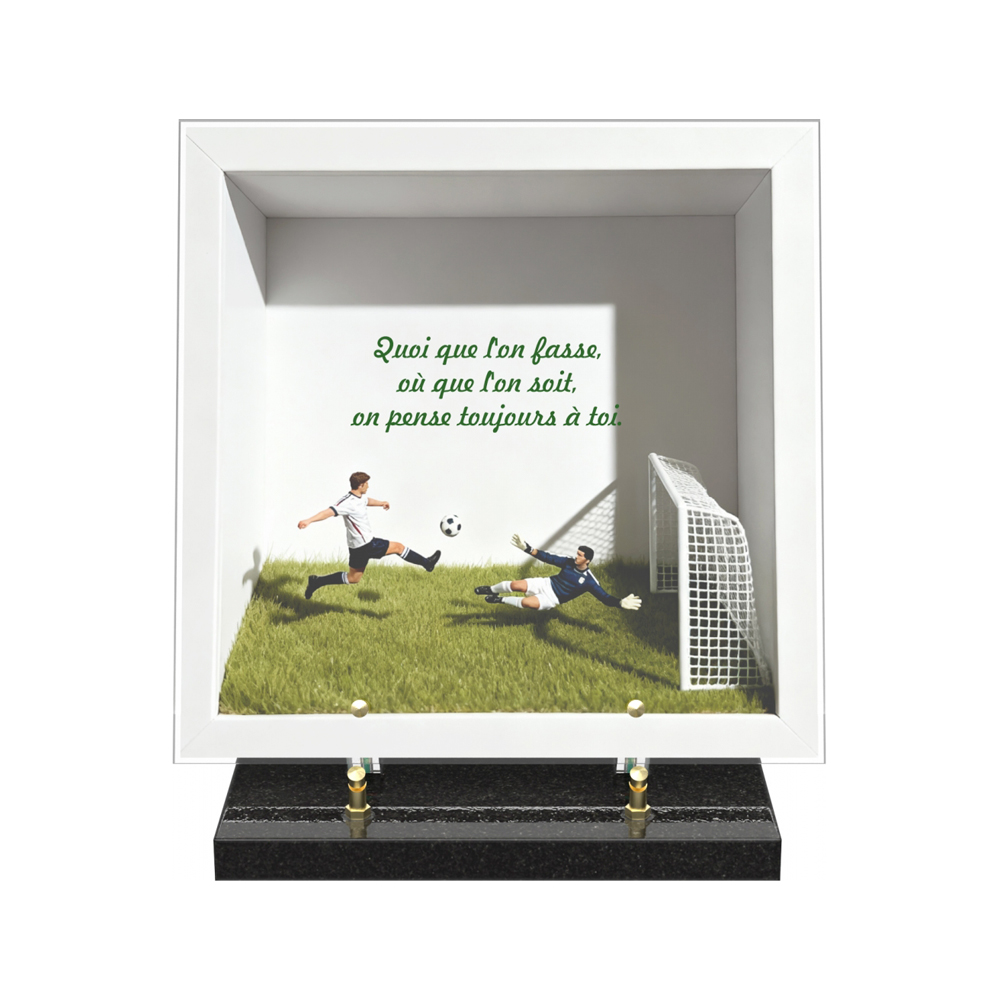 Plaque funéraire DIORAMA – Plaques Funéraires Créations® – vue complémentaire