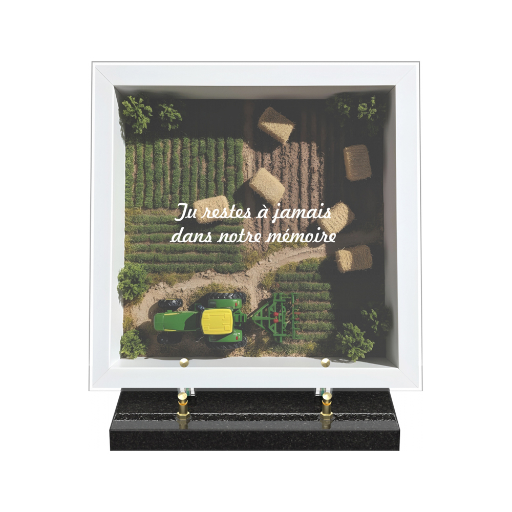 Plaque funéraire DIORAMA – Plaques Funéraires Créations® – vue complémentaire