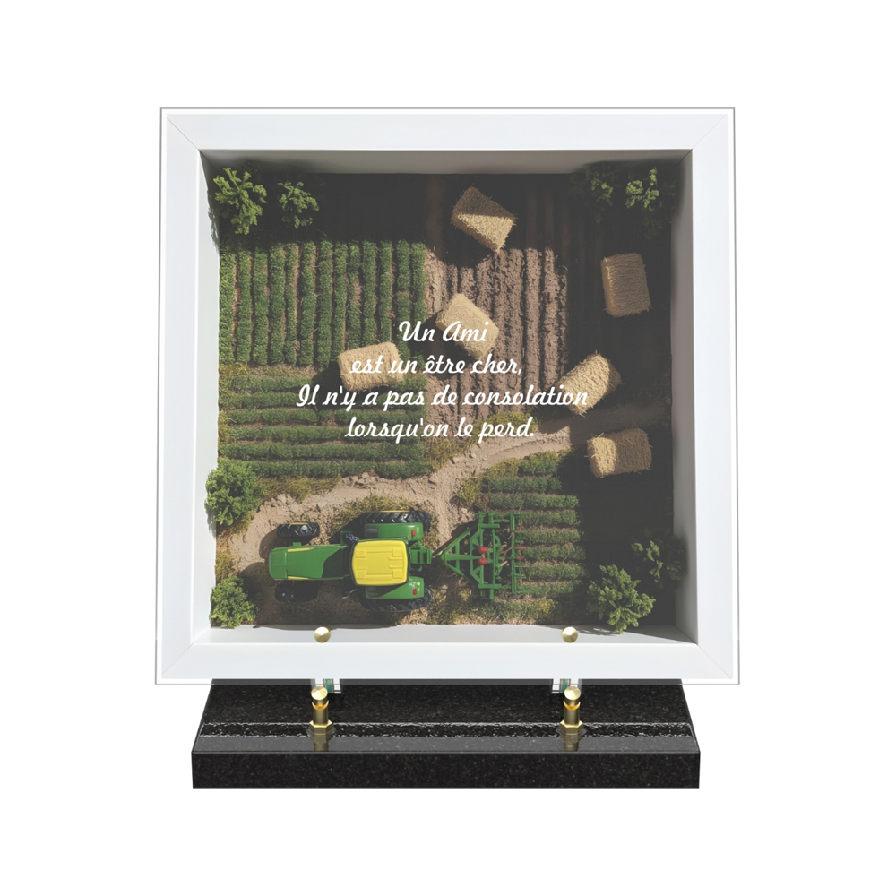 Plaque funéraire DIORAMA – Plaques Funéraires Créations® – vue complémentaire