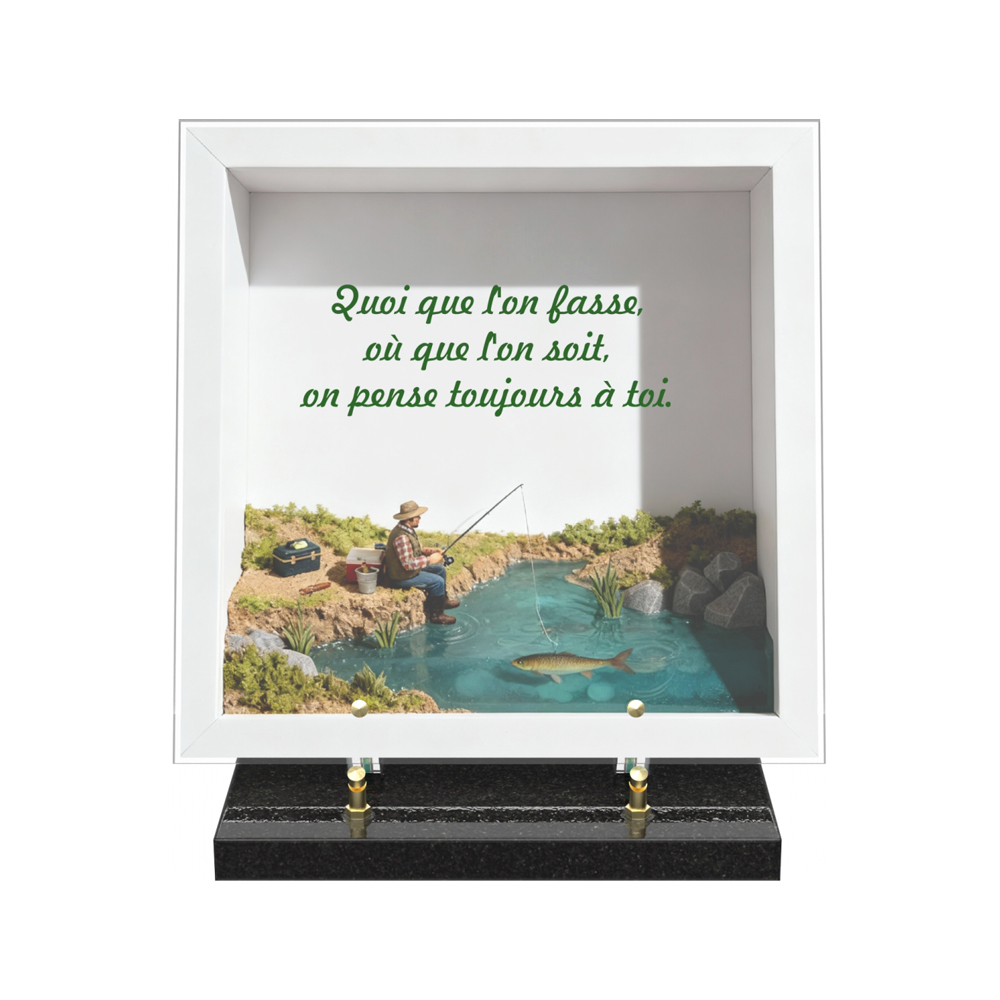 Plaque funéraire DIORAMA – Plaques Funéraires Créations® – vue complémentaire