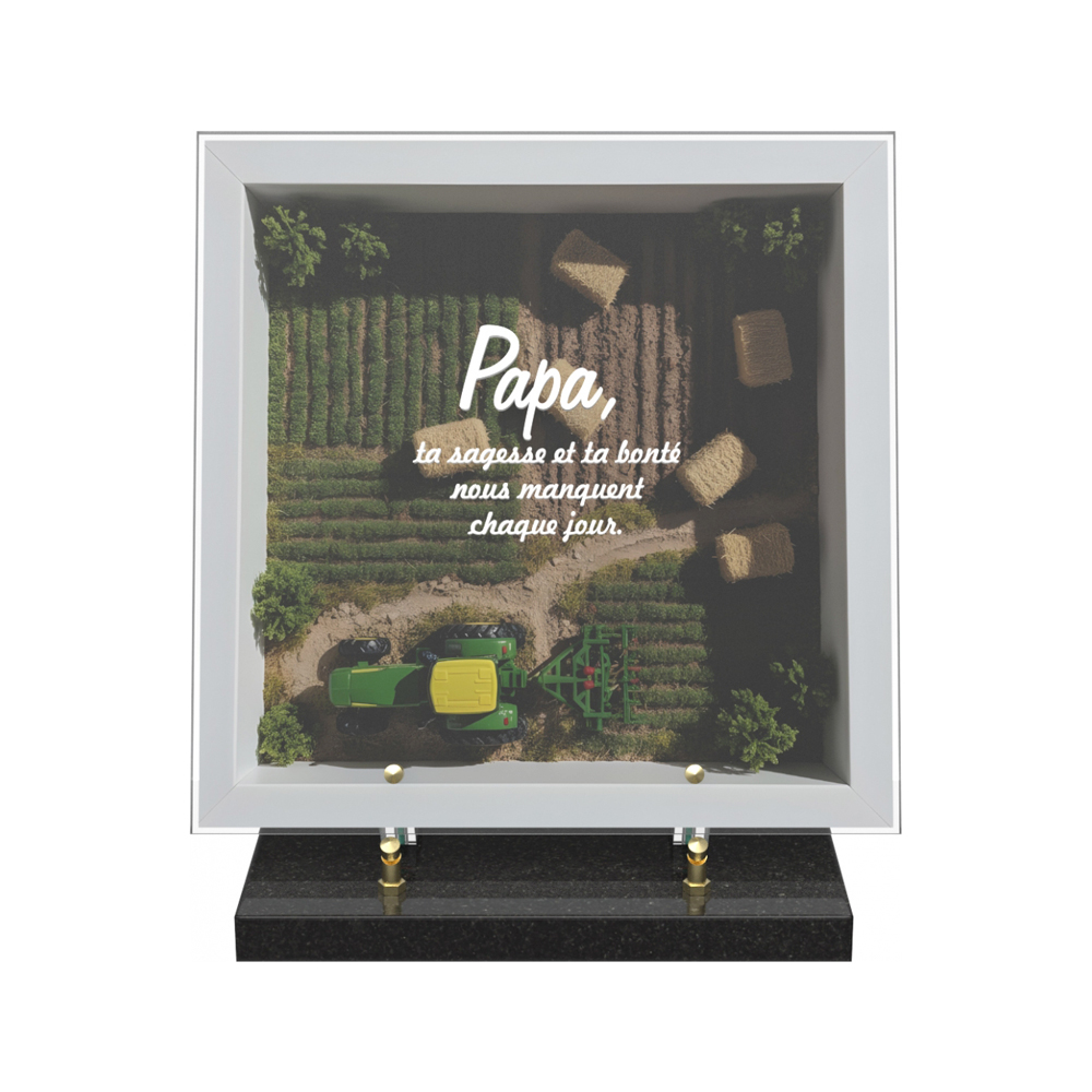 Plaque funéraire DIORAMA – Plaques Funéraires Créations® – vue complémentaire