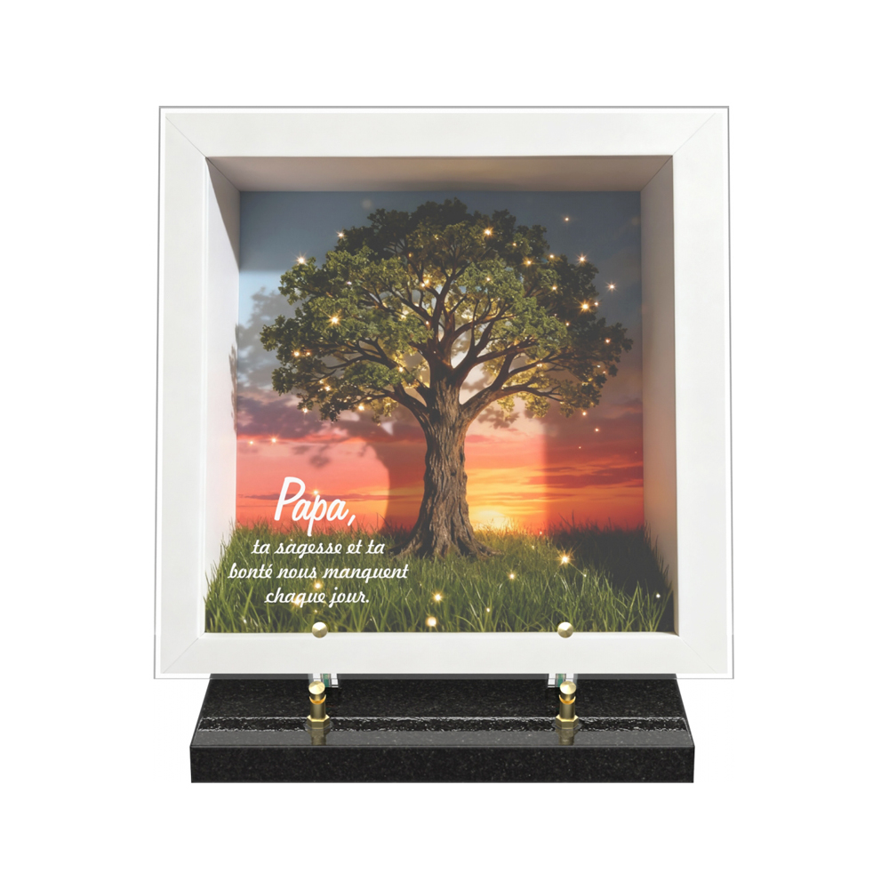 Plaque funéraire DIORAMA – Plaques Funéraires Créations® – vue complémentaire