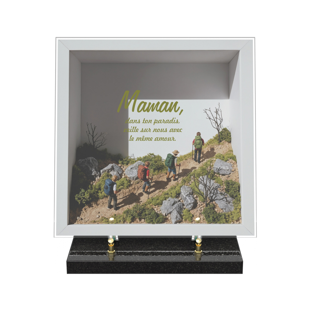 Plaque funéraire DIORAMA – Plaques Funéraires Créations® – vue complémentaire