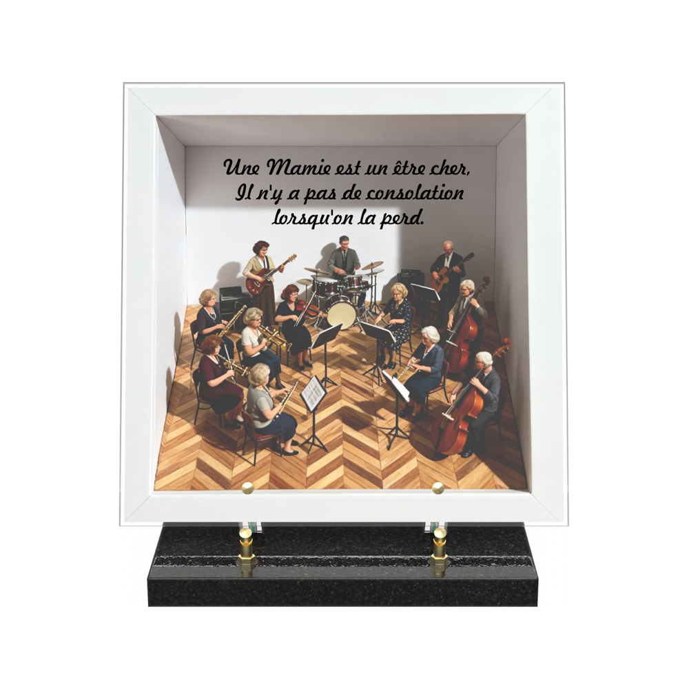 Plaque funéraire DIORAMA – Plaques Funéraires Créations® – vue complémentaire