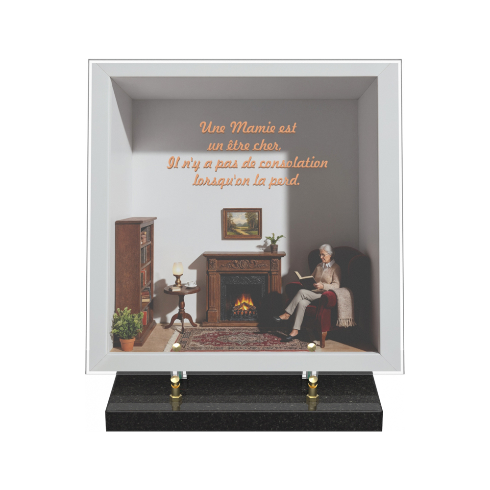 Plaque funéraire DIORAMA – Plaques Funéraires Créations® – vue complémentaire