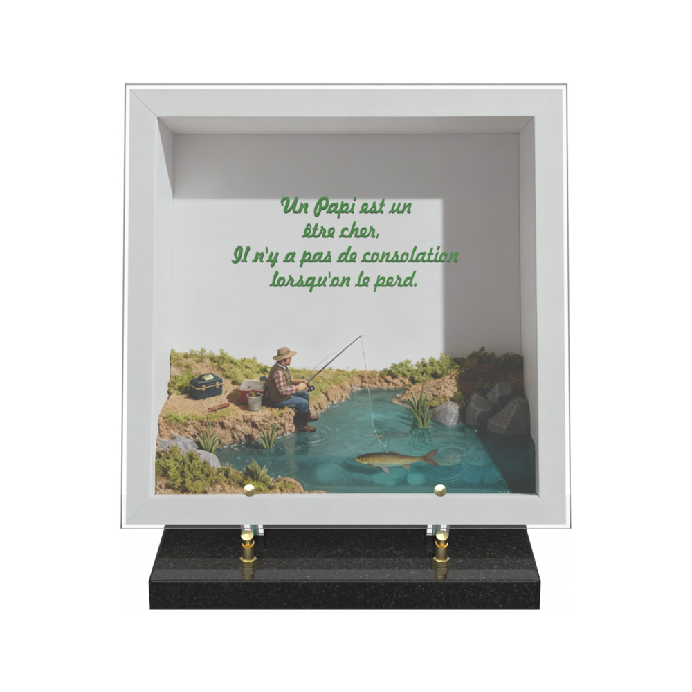 Plaque funéraire DIORAMA – Plaques Funéraires Créations® – vue complémentaire