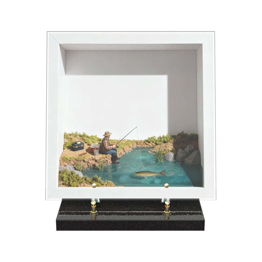 Plaque funéraire DIORAMA – Plaques Funéraires Créations® – vue complémentaire
