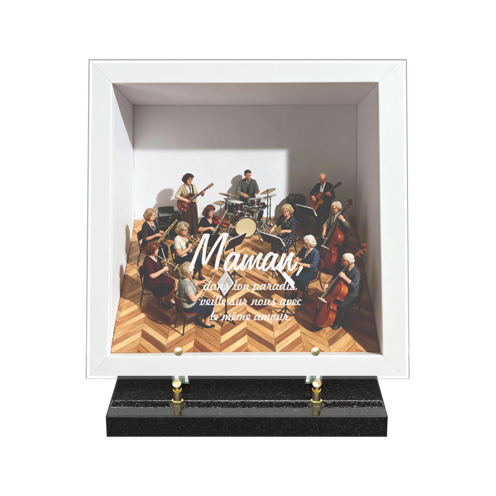 Plaque funéraire DIORAMA – Plaques Funéraires Créations® – vue complémentaire
