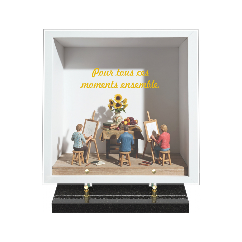 Plaque funéraire DIORAMA – Plaques Funéraires Créations® – vue complémentaire