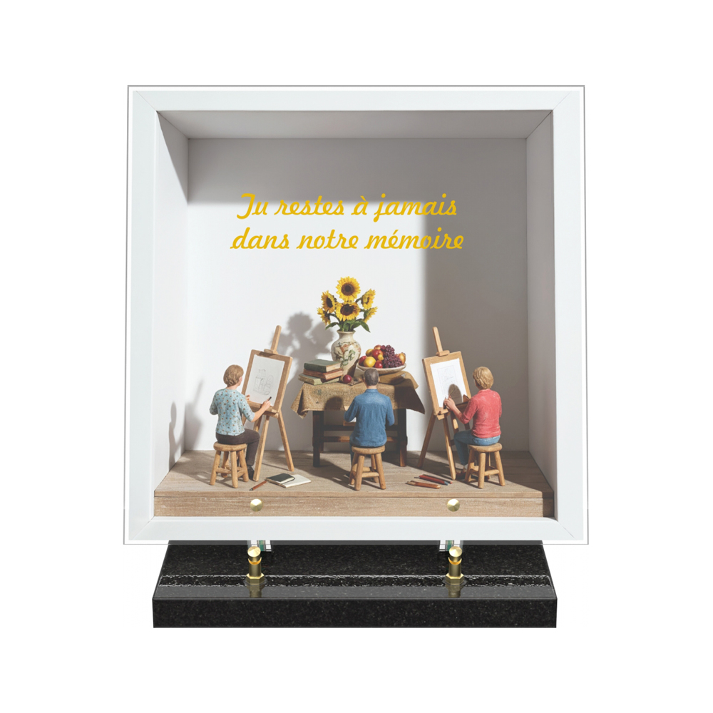 Plaque funéraire DIORAMA – Plaques Funéraires Créations® – vue complémentaire