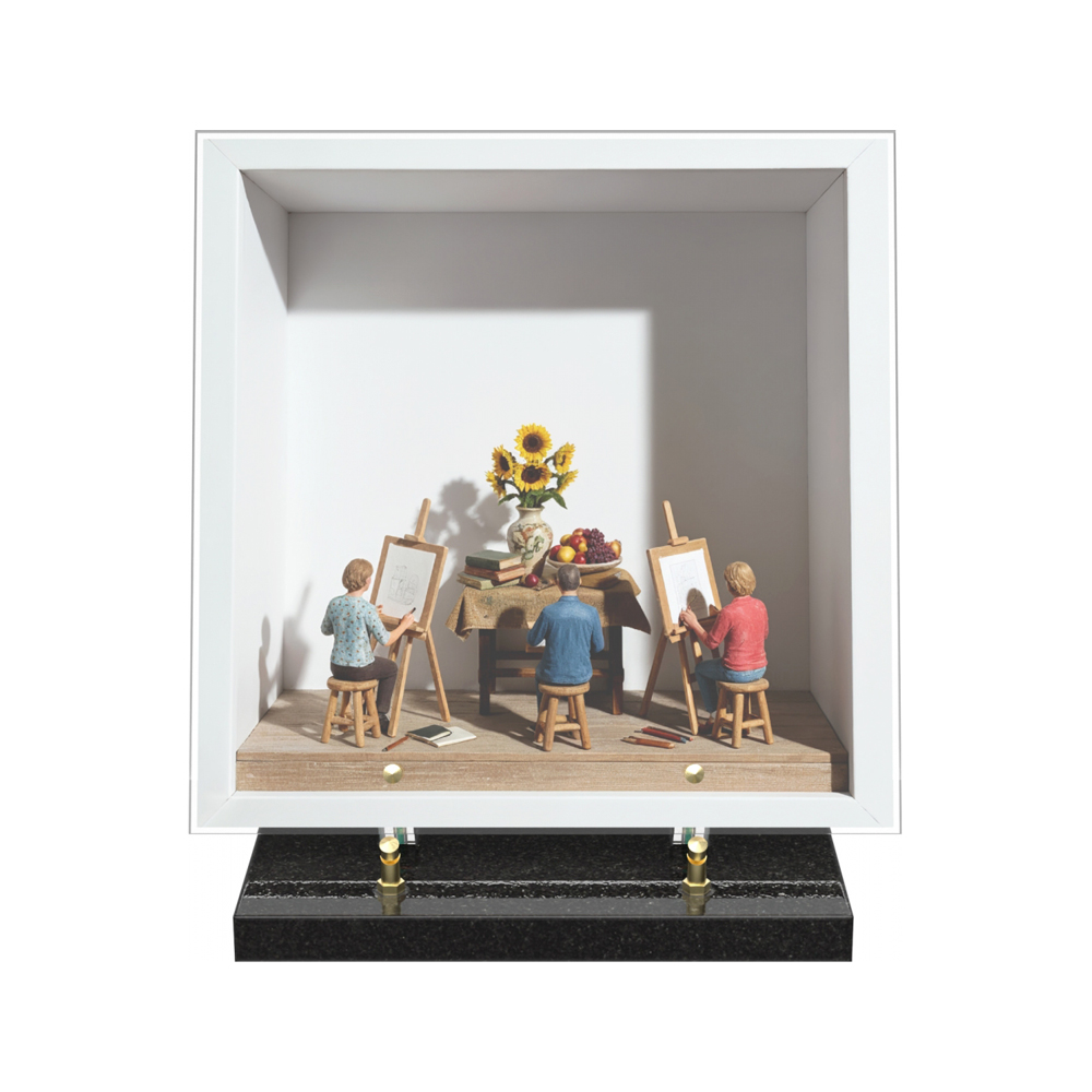 Plaque funéraire DIORAMA – Plaques Funéraires Créations® – vue complémentaire