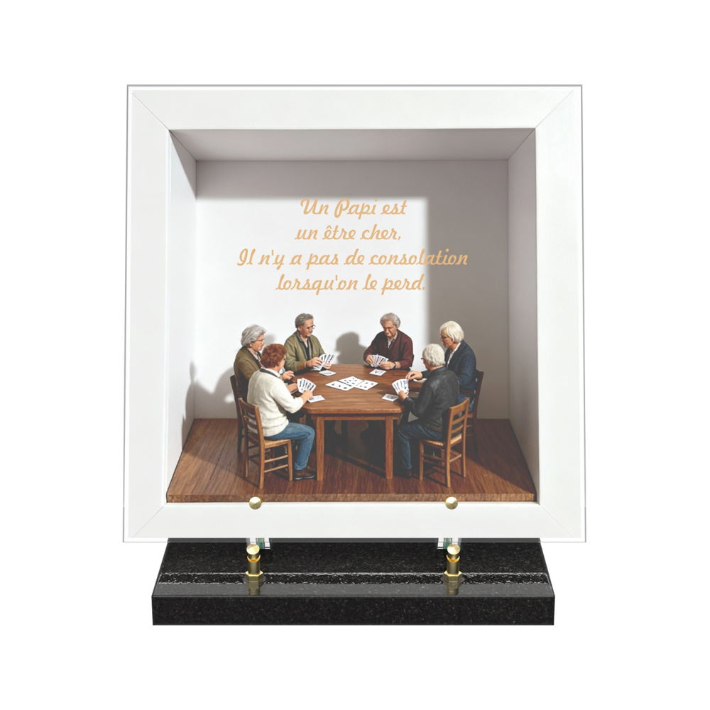 Plaque funéraire DIORAMA – Plaques Funéraires Créations® – vue complémentaire