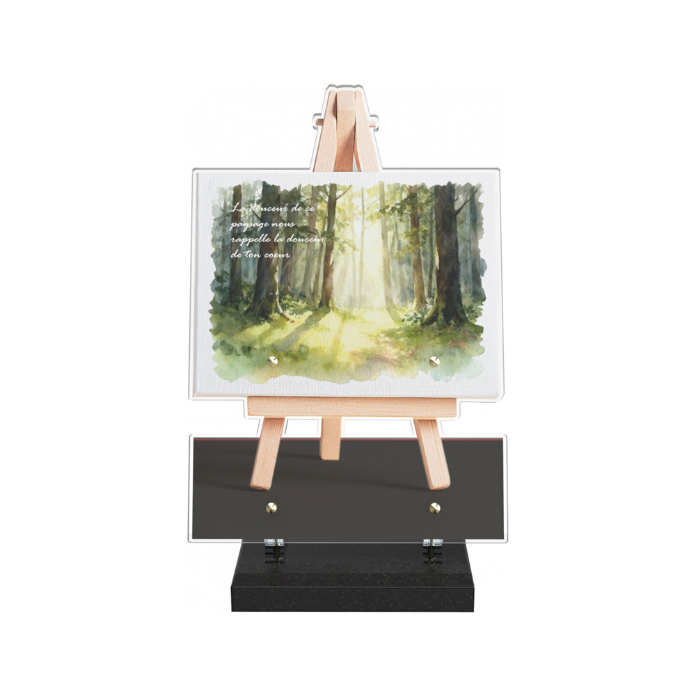 Plaque funéraire PITTURA – Plaques Funéraires Créations® – vue complémentaire