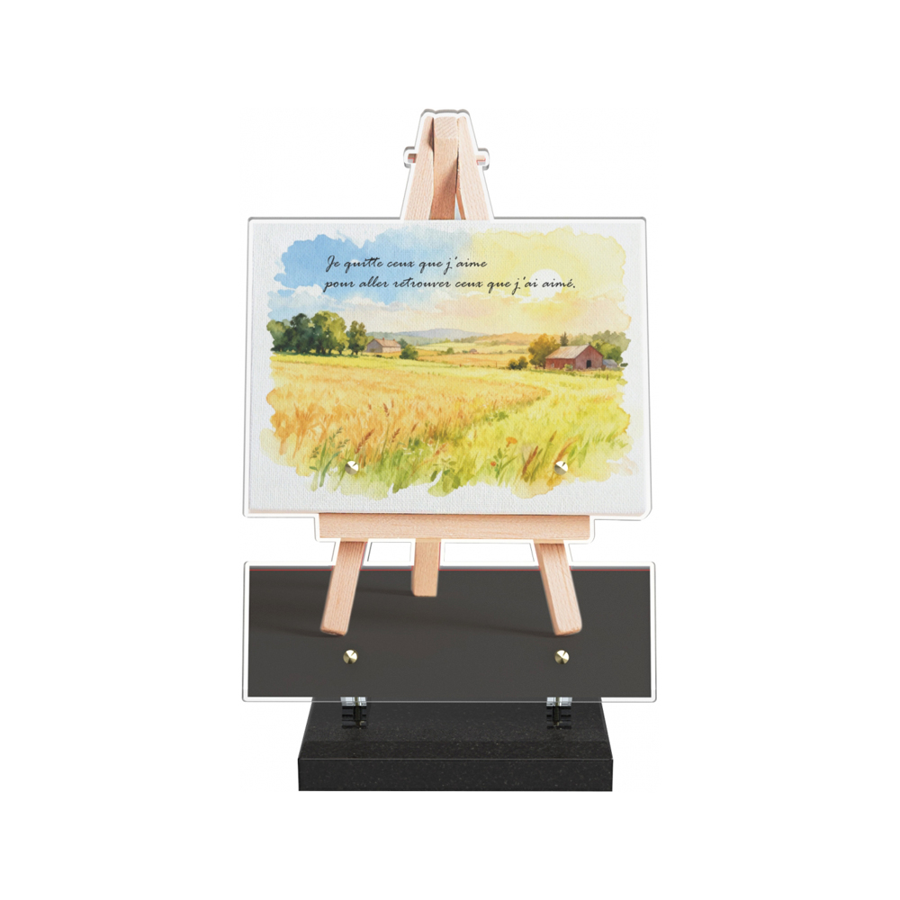 Plaque funéraire PITTURA – Plaques Funéraires Créations® – vue complémentaire