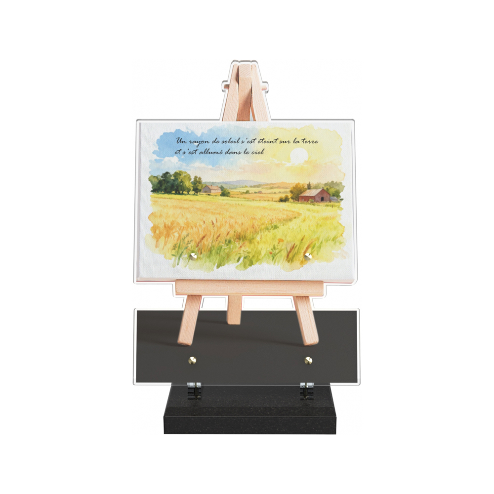 Plaque funéraire PITTURA – Plaques Funéraires Créations® – vue complémentaire