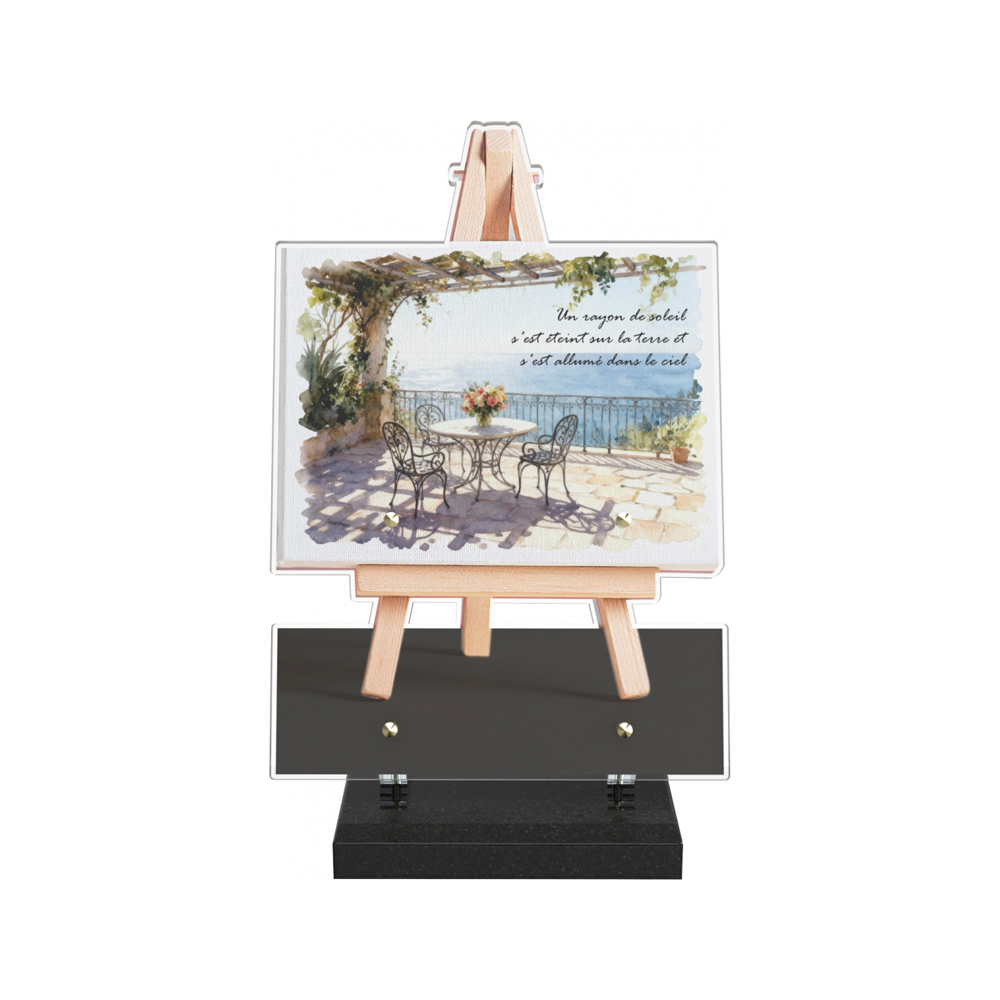 Plaque funéraire PITTURA – Plaques Funéraires Créations® – vue complémentaire