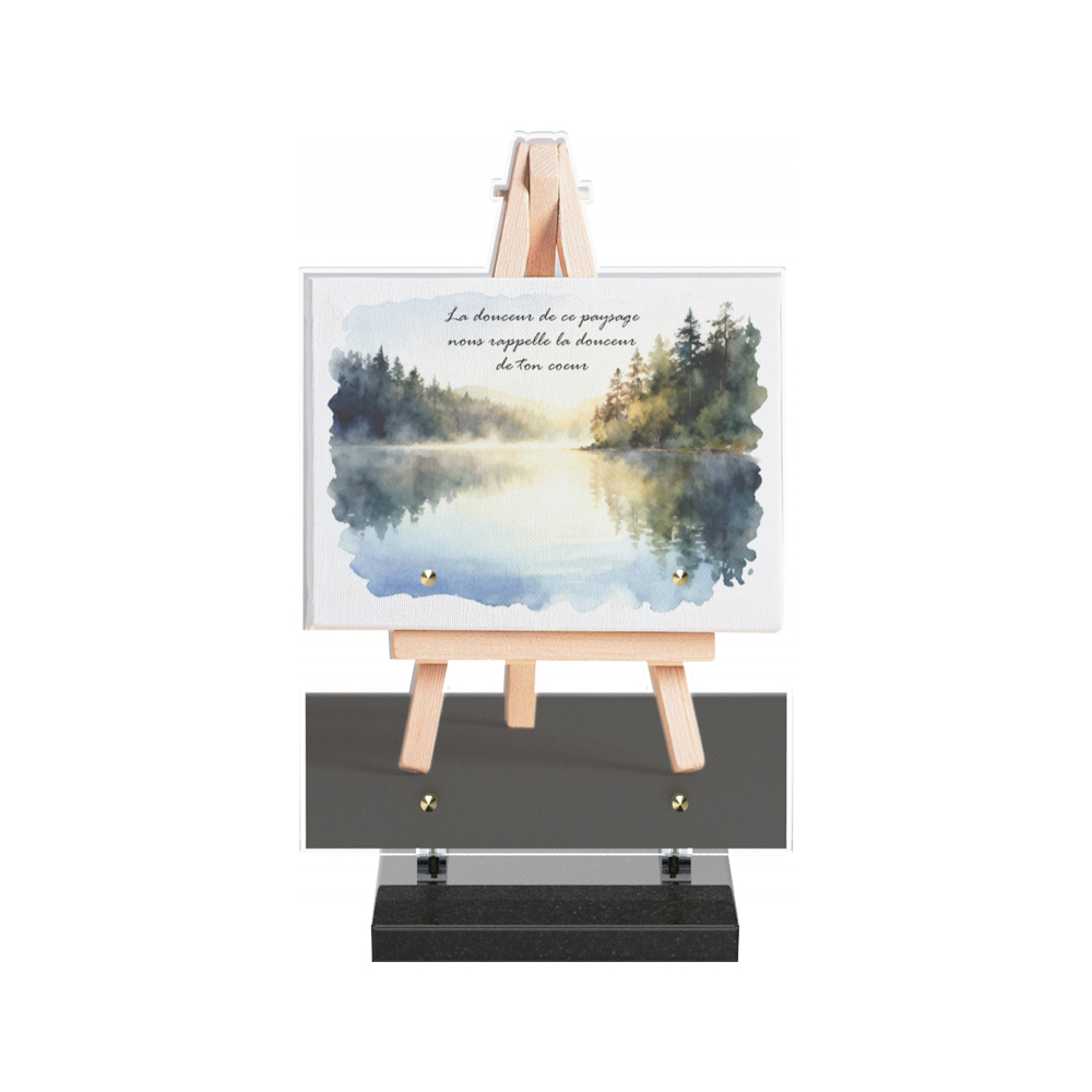 Plaque funéraire PITTURA – Plaques Funéraires Créations® – vue complémentaire