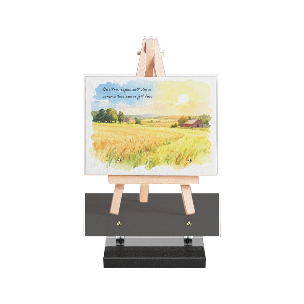 Plaque funéraire PITTURA – Plaques Funéraires Créations® – vue complémentaire