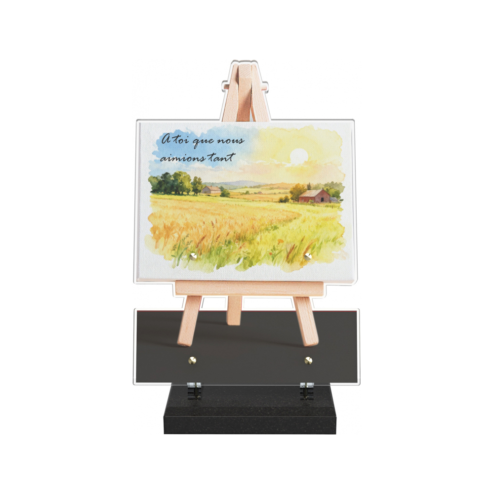 Plaque funéraire PITTURA – Plaques Funéraires Créations® – vue complémentaire