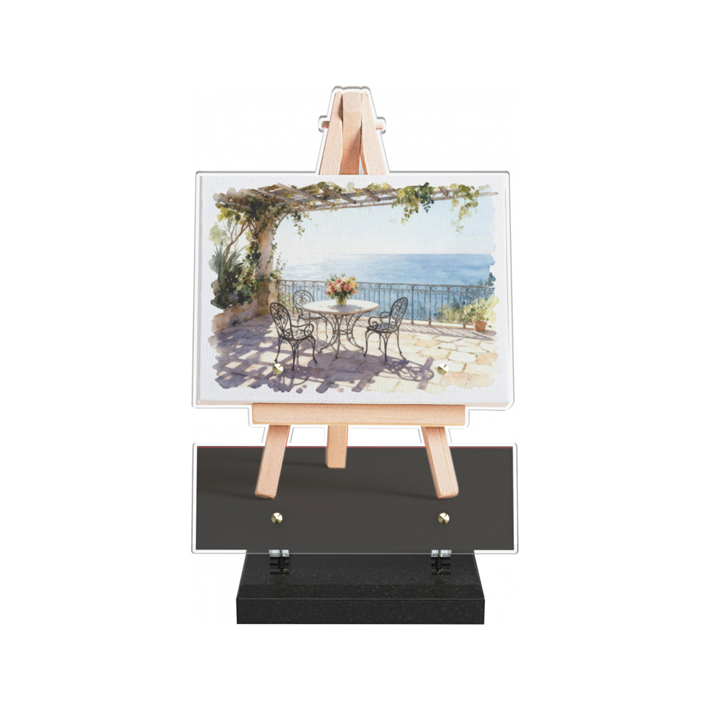 Plaque funéraire PITTURA – Plaques Funéraires Créations® – vue complémentaire