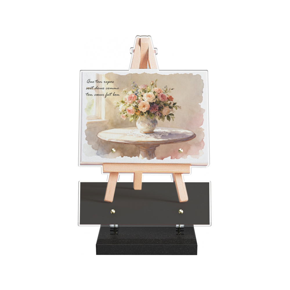 Plaque funéraire PITTURA – Plaques Funéraires Créations® – vue complémentaire