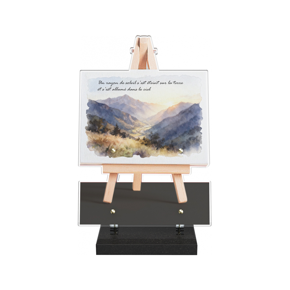 Plaque funéraire PITTURA – Plaques Funéraires Créations® – vue complémentaire