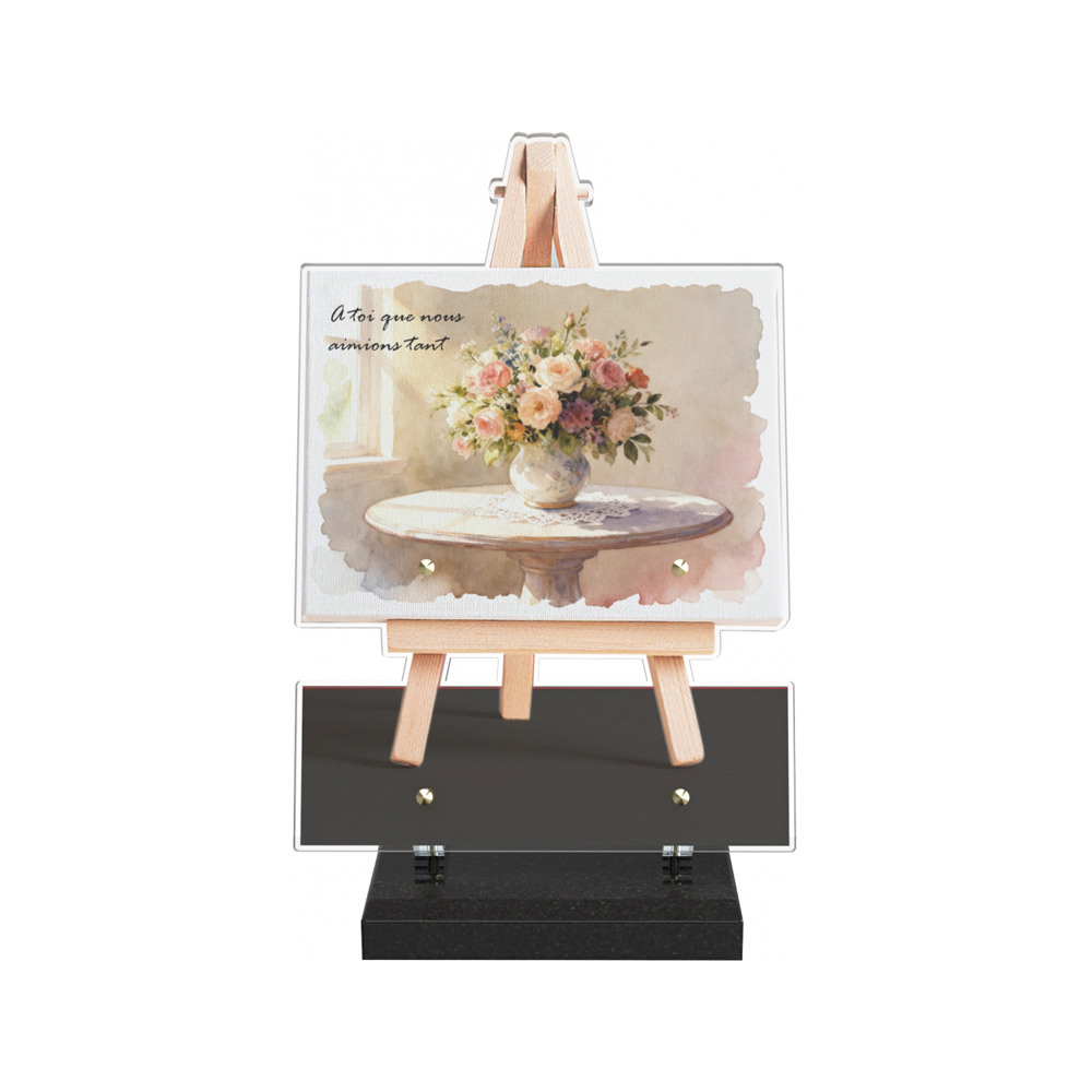 Plaque funéraire PITTURA – Plaques Funéraires Créations® – vue complémentaire