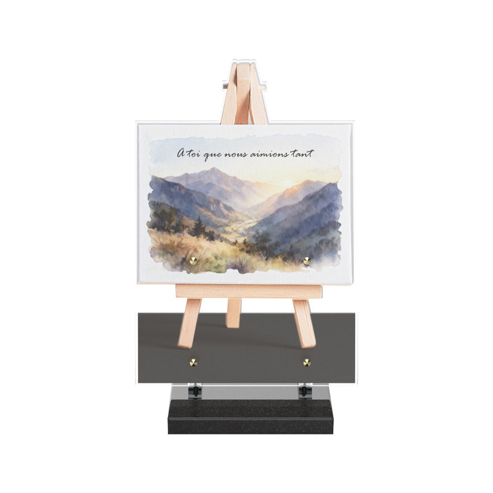 Plaque funéraire PITTURA – Plaques Funéraires Créations® – vue complémentaire