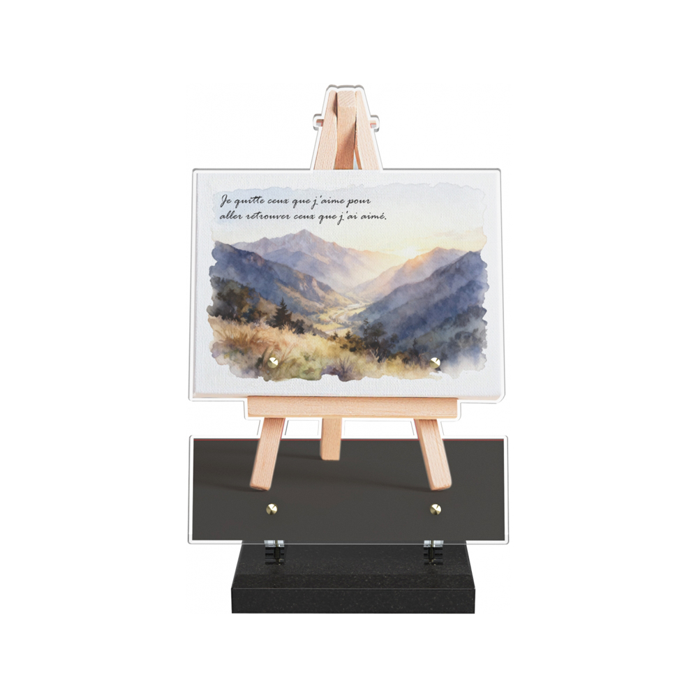 Plaque funéraire PITTURA – Plaques Funéraires Créations® – vue complémentaire