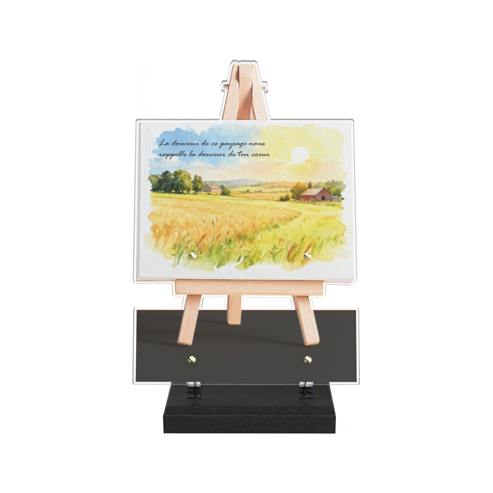Plaque funéraire PITTURA – Plaques Funéraires Créations® – vue complémentaire