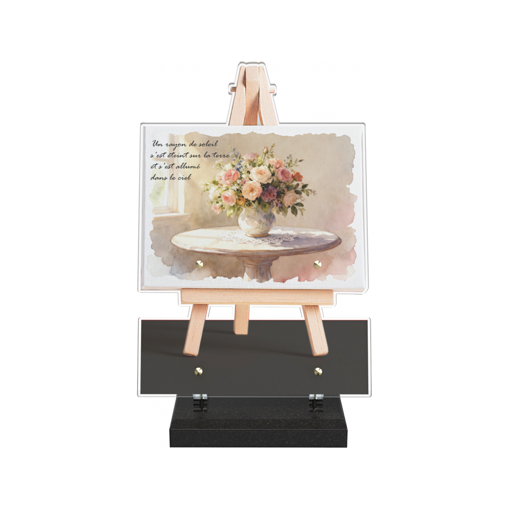 Plaque funéraire PITTURA – Plaques Funéraires Créations® – vue complémentaire