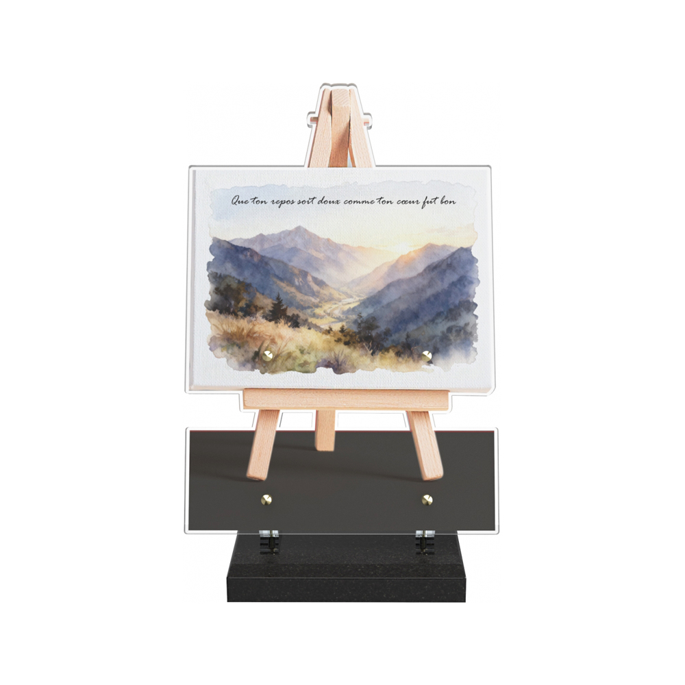 Plaque funéraire PITTURA – Plaques Funéraires Créations® – vue complémentaire