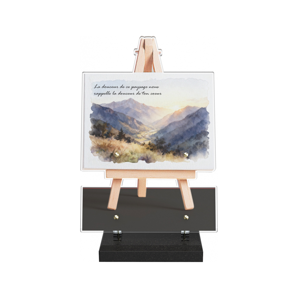 Plaque funéraire PITTURA – Plaques Funéraires Créations® – vue complémentaire