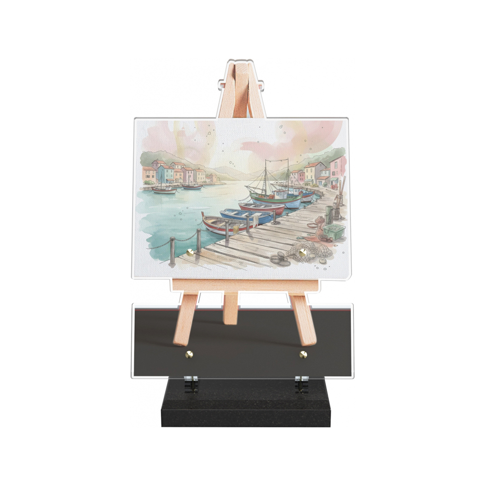 Plaque funéraire PITTURA – Plaques Funéraires Créations® – vue complémentaire