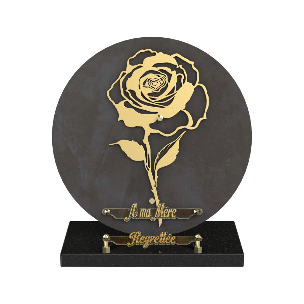 Plaque funéraire LUMENOR – Plaques Funéraires Créations® – vue complémentaire