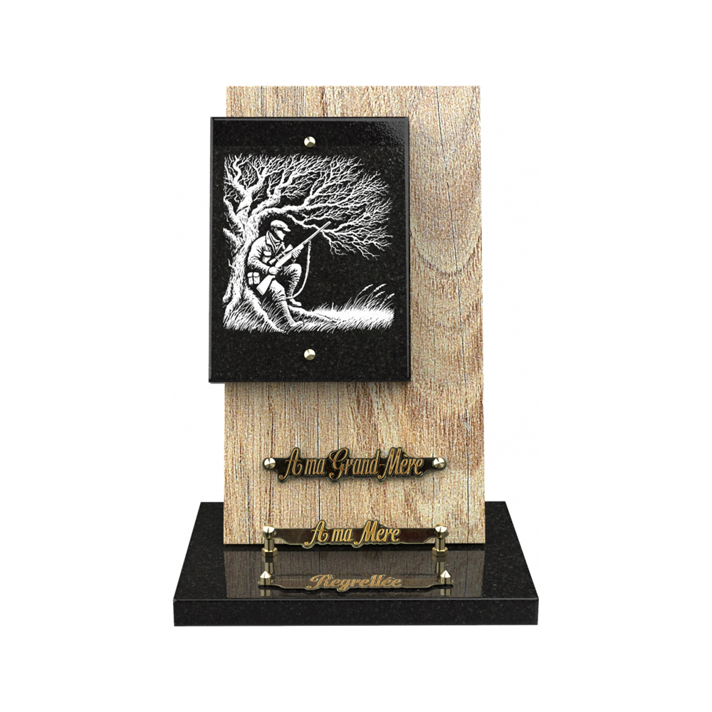 Plaque funéraire NÉMUS – Plaques Funéraires Créations® – vue complémentaire