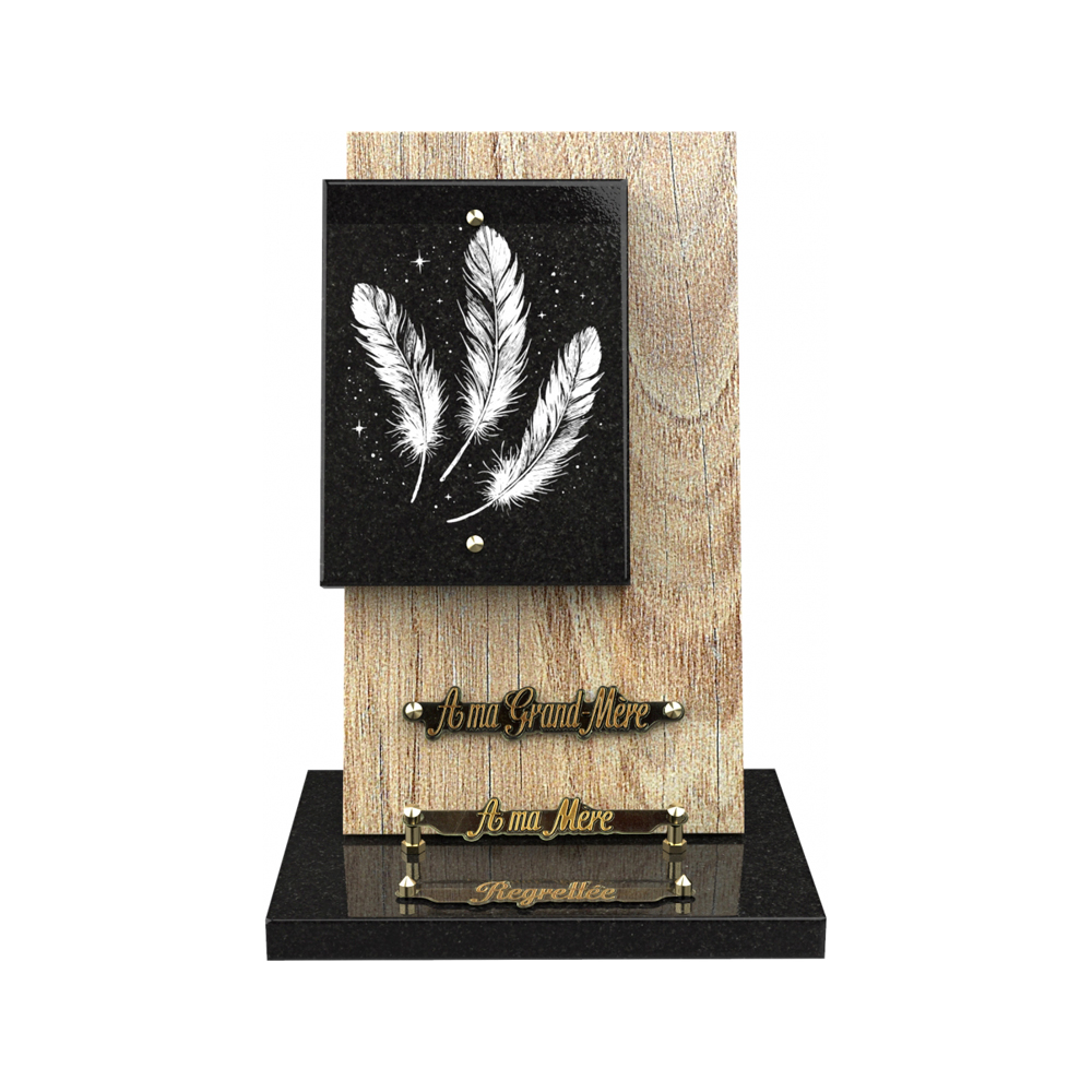 Plaque funéraire NÉMUS – Plaques Funéraires Créations® – vue complémentaire