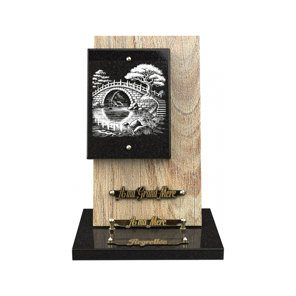 Plaque funéraire NÉMUS – Plaques Funéraires Créations® – vue complémentaire