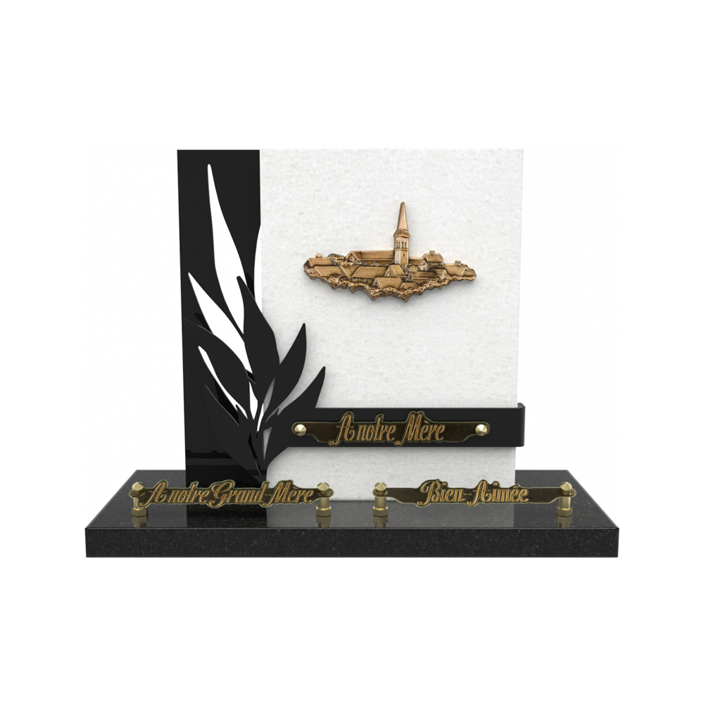 Plaque funéraire RADIANCE – Plaques Funéraires Créations® – vue complémentaire
