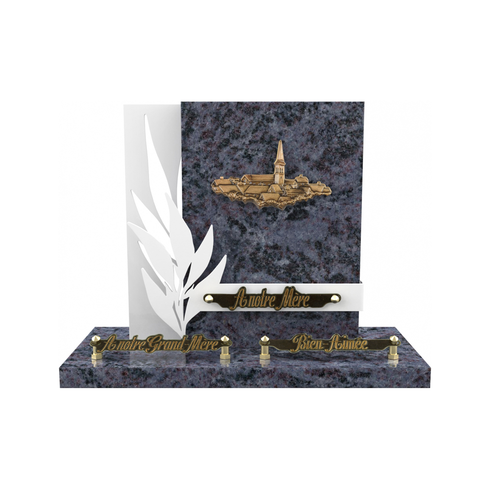 Plaque funéraire RADIANCE – Plaques Funéraires Créations® – vue complémentaire