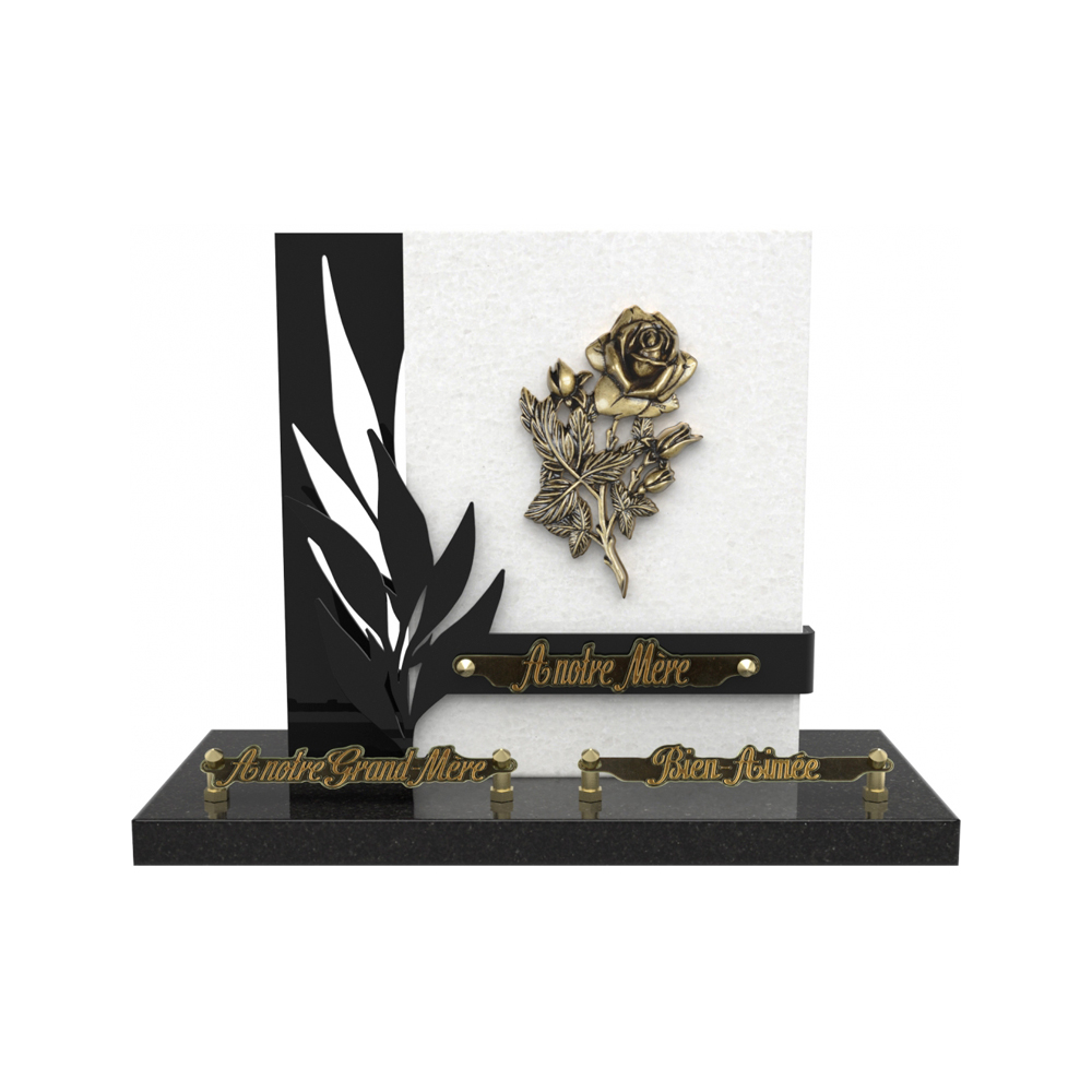 Plaque funéraire RADIANCE – Plaques Funéraires Créations® – vue complémentaire