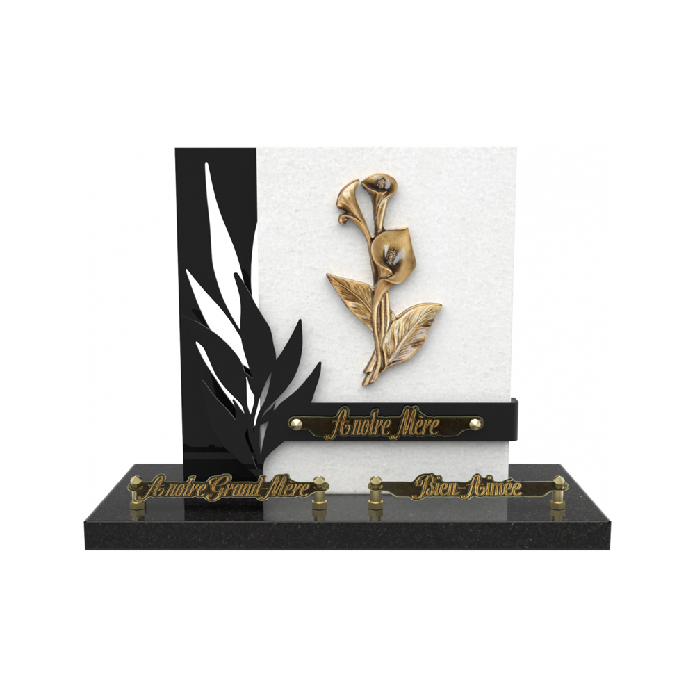 Plaque funéraire RADIANCE – Plaques Funéraires Créations® – vue complémentaire