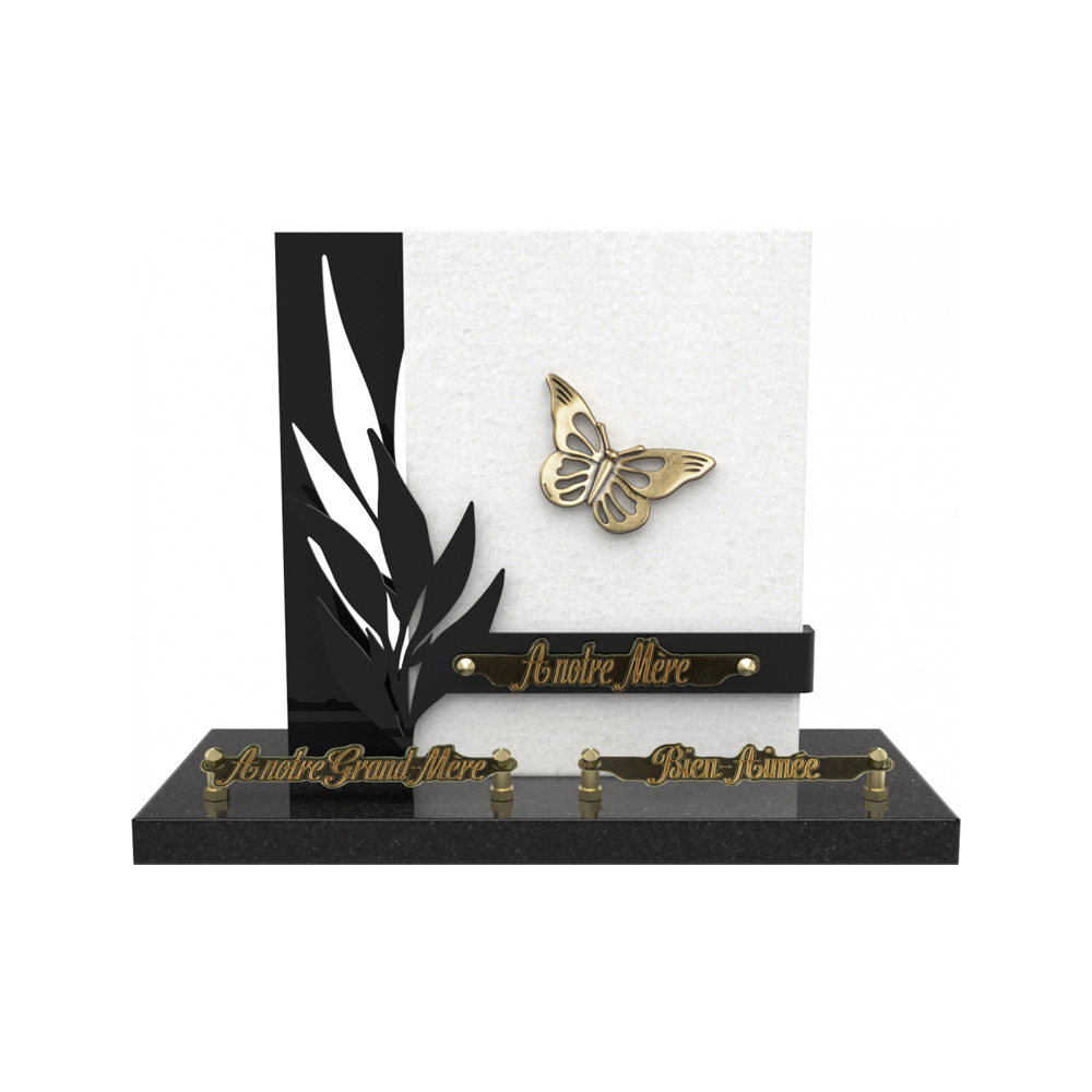 Plaque funéraire RADIANCE – Plaques Funéraires Créations® – vue complémentaire