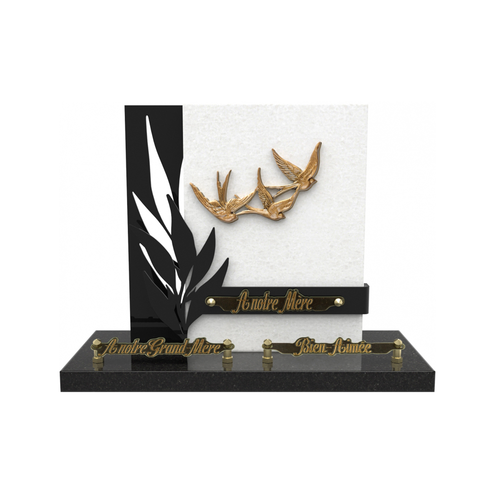Plaque funéraire RADIANCE – Plaques Funéraires Créations® – vue complémentaire