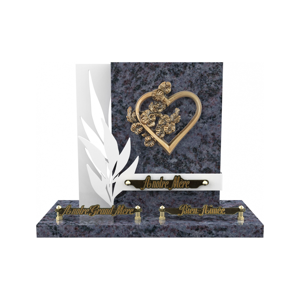 Plaque funéraire RADIANCE – Plaques Funéraires Créations® – vue complémentaire