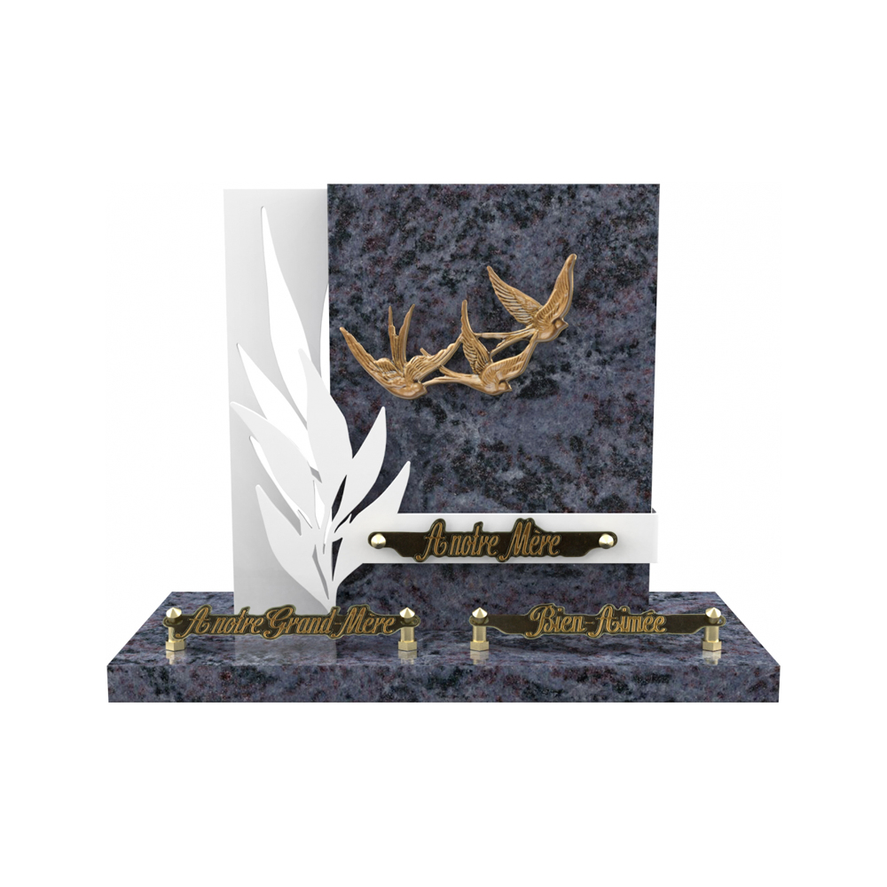 Plaque funéraire RADIANCE – Plaques Funéraires Créations® – vue complémentaire