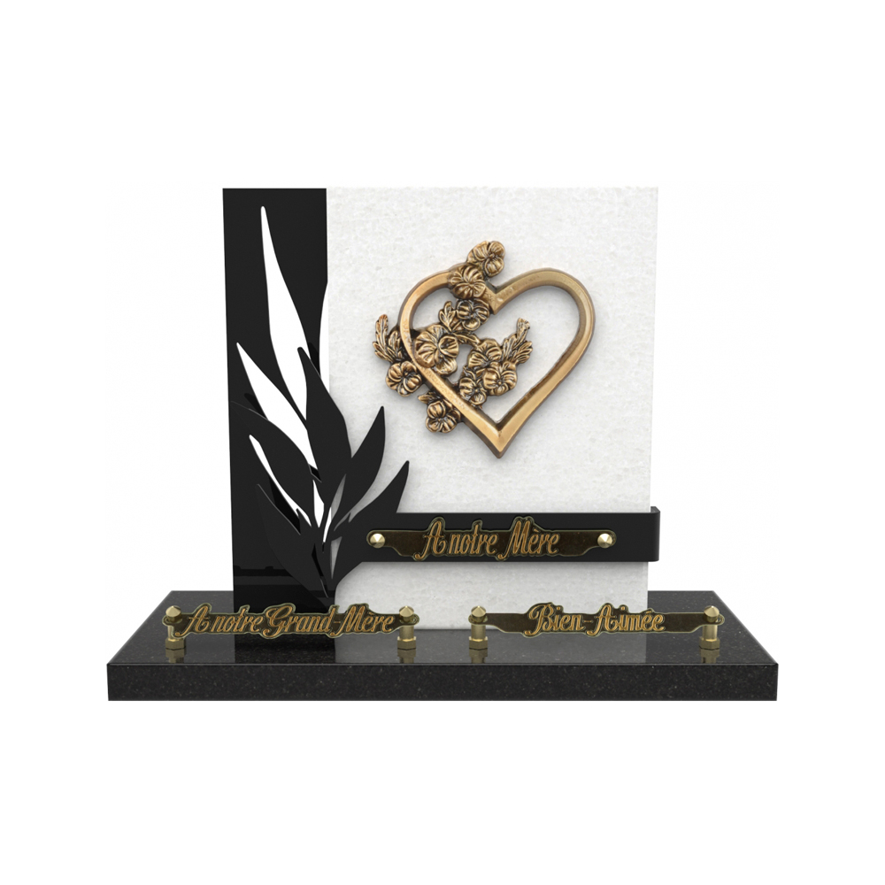 Plaque funéraire RADIANCE – Plaques Funéraires Créations® – vue complémentaire