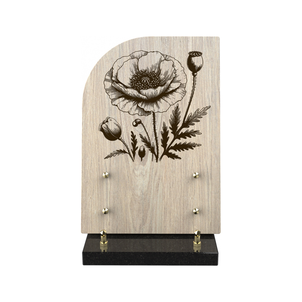 Plaque funéraire SYLVE – Plaques Funéraires Créations® – vue complémentaire