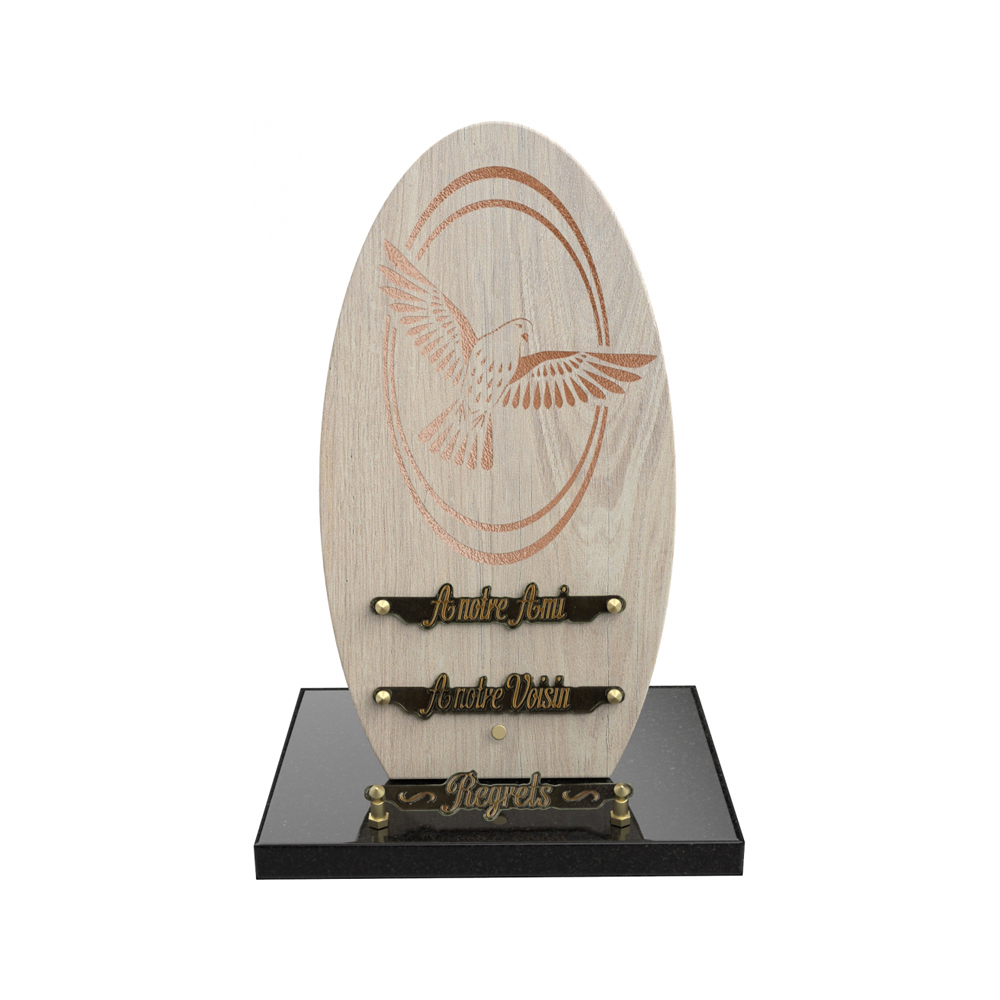 Plaque funéraire TANIN – Plaques Funéraires Créations® – vue complémentaire