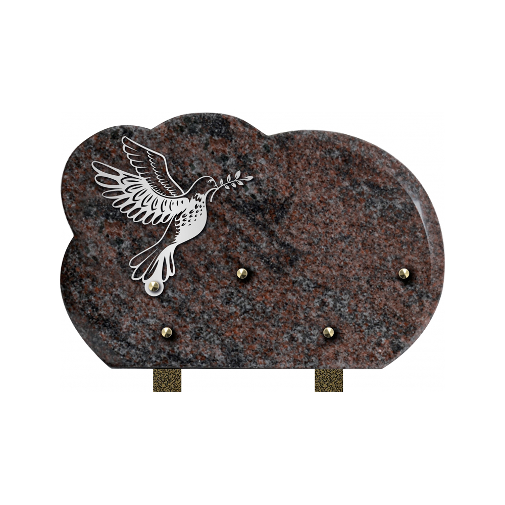 Plaque funéraire GRANIT / INOX – Plaques Funéraires Créations® – vue complémentaire